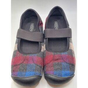 KEEN Kaci Winter Plaid Slip On Shoes Women's Size 9 9.5 Wool Look Cozy Outdoor